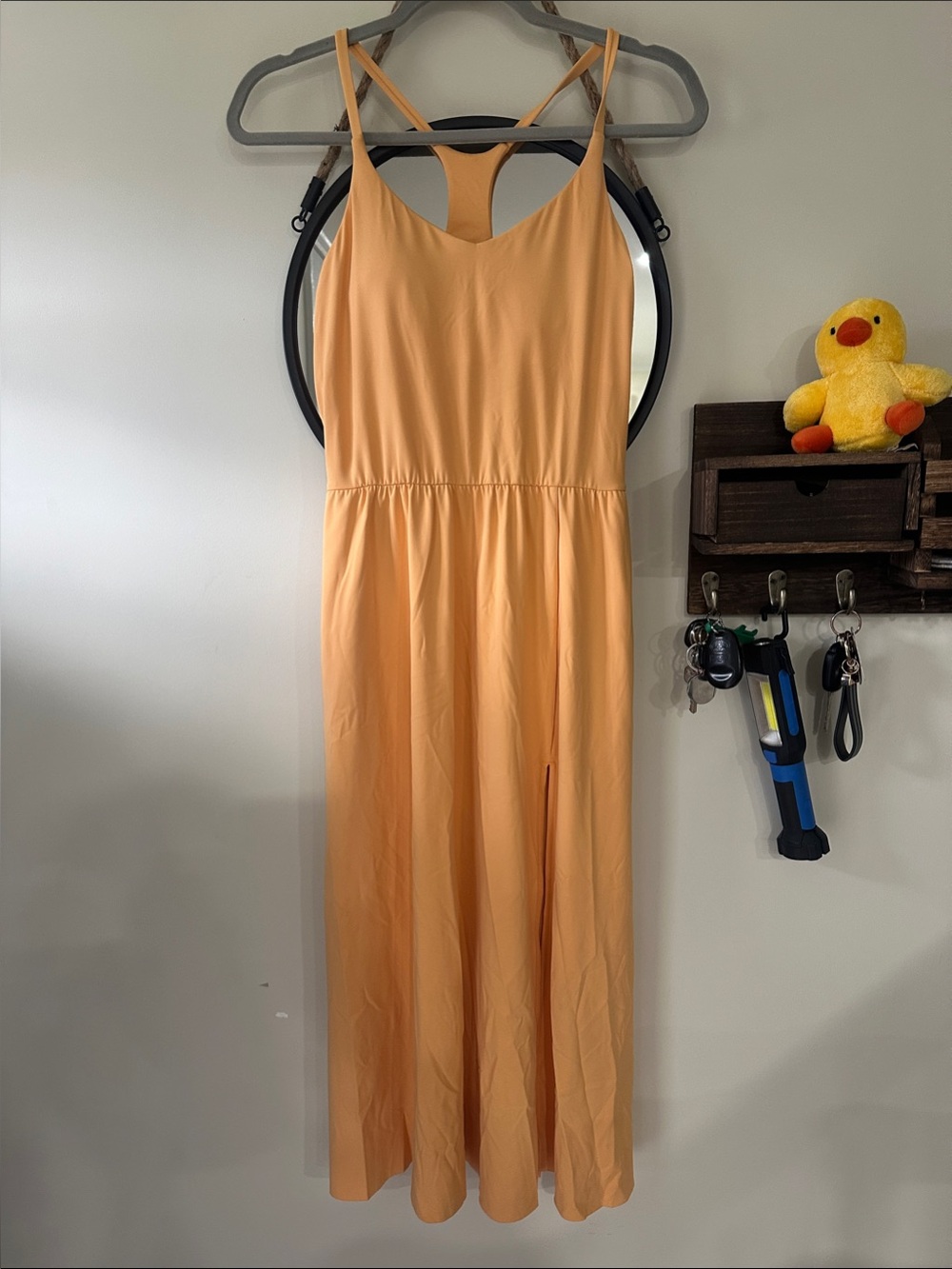 HALARA Peach Sleeveless Maxi Dress with Racerback